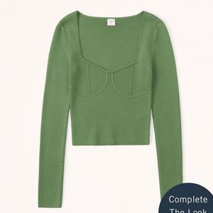 Abercrombie Corset Slim Sweater Top